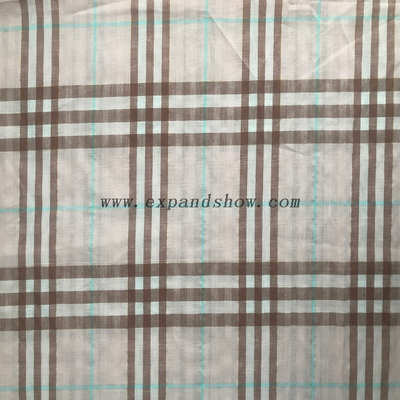 Fancy women dresses fabric cotton yarn dyed with lurex fabric 