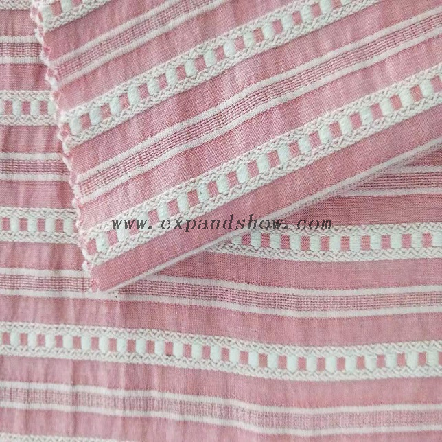 Fancy women dresses fabric C+R jacquard yarn dyed 