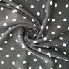 fancy women dresses fabric polyester polka printed 