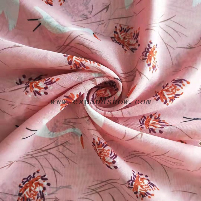 Fancy printed women dresses fabric polyester 75D chiffon fabric 