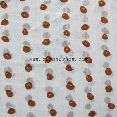 Fancy women dresses fabric polyester chiffon check printed 