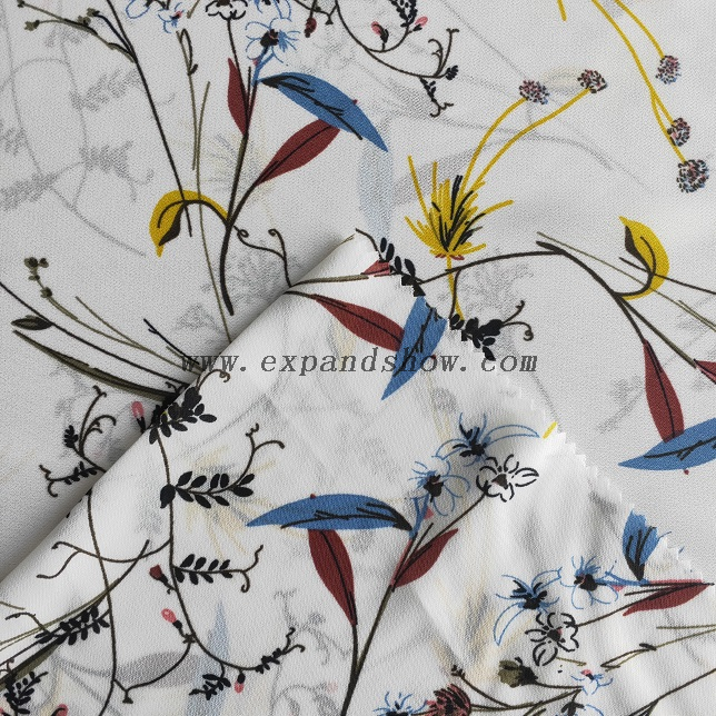 Fancy women dresses fabric polyester calvary twill fabric 