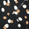 fancy women dresses fabric polyester polka printed 