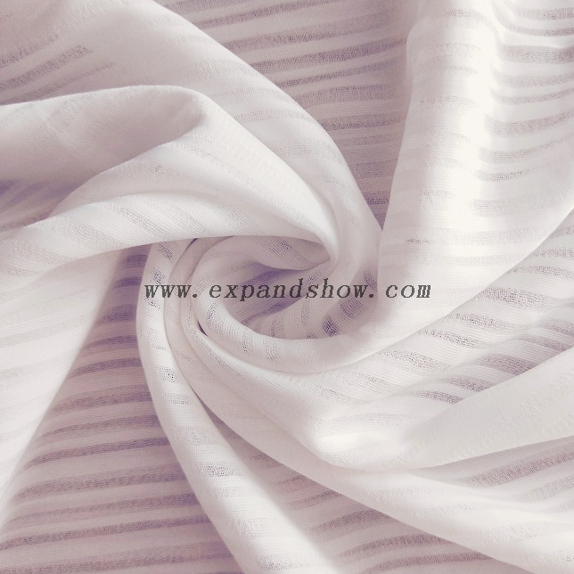 Fancy women dresses fabric polyester chiffon stripe dyed