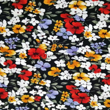 Fancy printed women dresses fabric fuli crepe fabric 