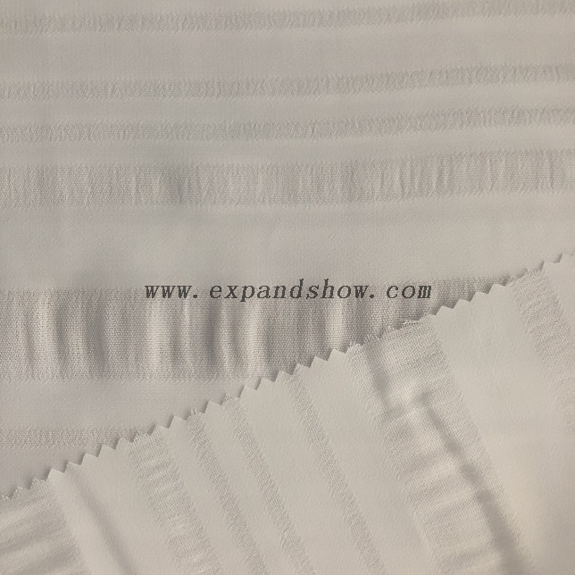 Fancy women dresses fabric polyester high quality CEY chiffon stripe dyed 