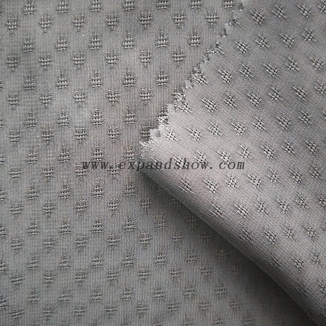 Fancy women dresses fabric polyester high quality chiffon dobby dyed 