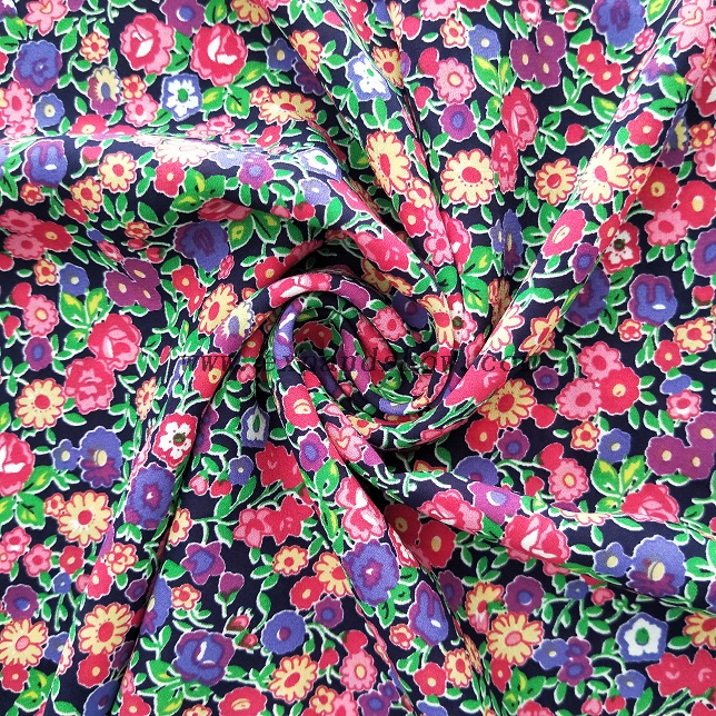 Fancy women dresses fabric polyester high quality soft moss crepe dobby georgette printed