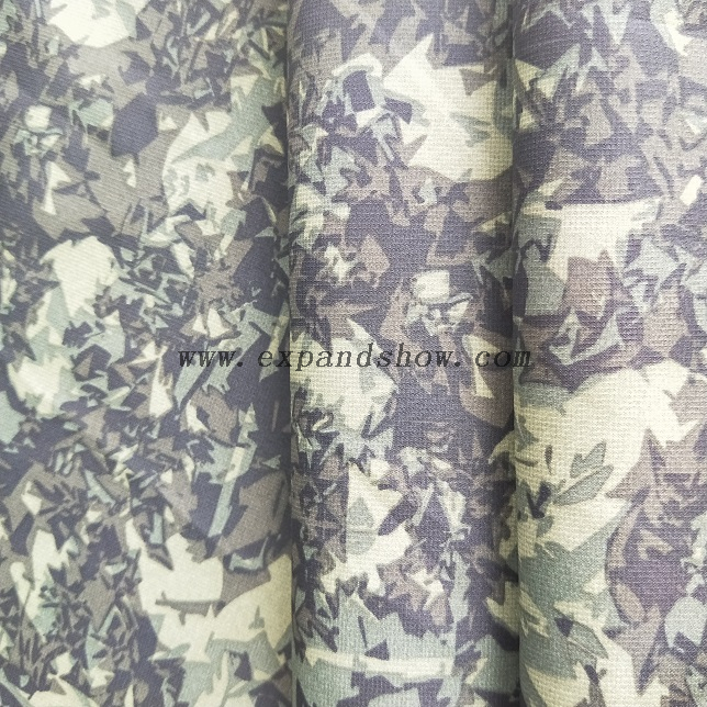Fancy printed women dresses fabric polyester pongee pearl fabric