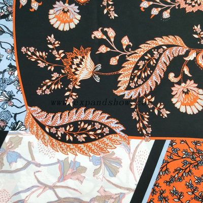 Fancy women dresses fabric polyester high quality soft moss crepe dobby georgette printed 