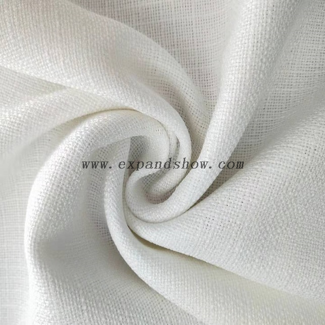 Fancy women dresses fabric polyester slub dyed fabric 